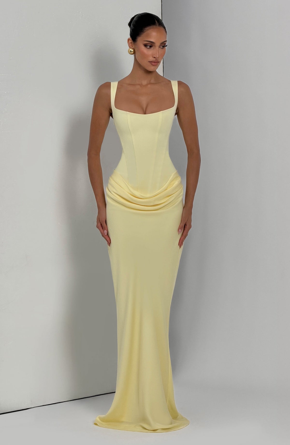 Cornelia™ amarillo limón: vestido largo para una boda de tarde, foto 5