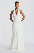 Vestido blanco largo de punto para preboda o evento - Carmen™ Ana Ibiza
