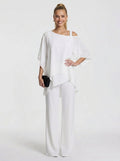 Conjunto de capas y palazzo marfil para invitada - Leticia™ Ana Ibiza