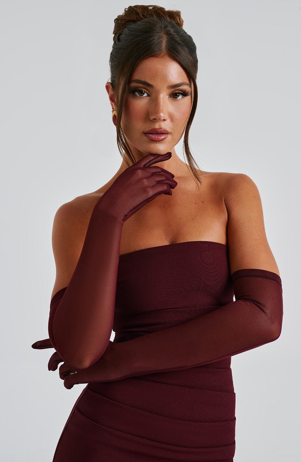 Bianca™ - Guantes de Tul Cereza