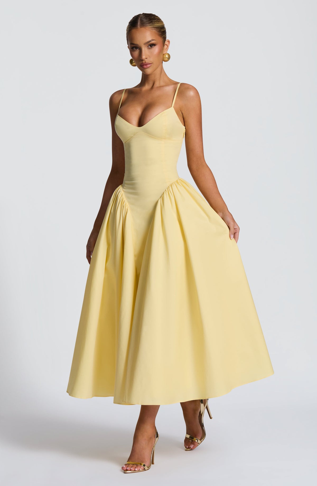 Vestido de evento Emma™ amarillo limón con corsé, foto 4