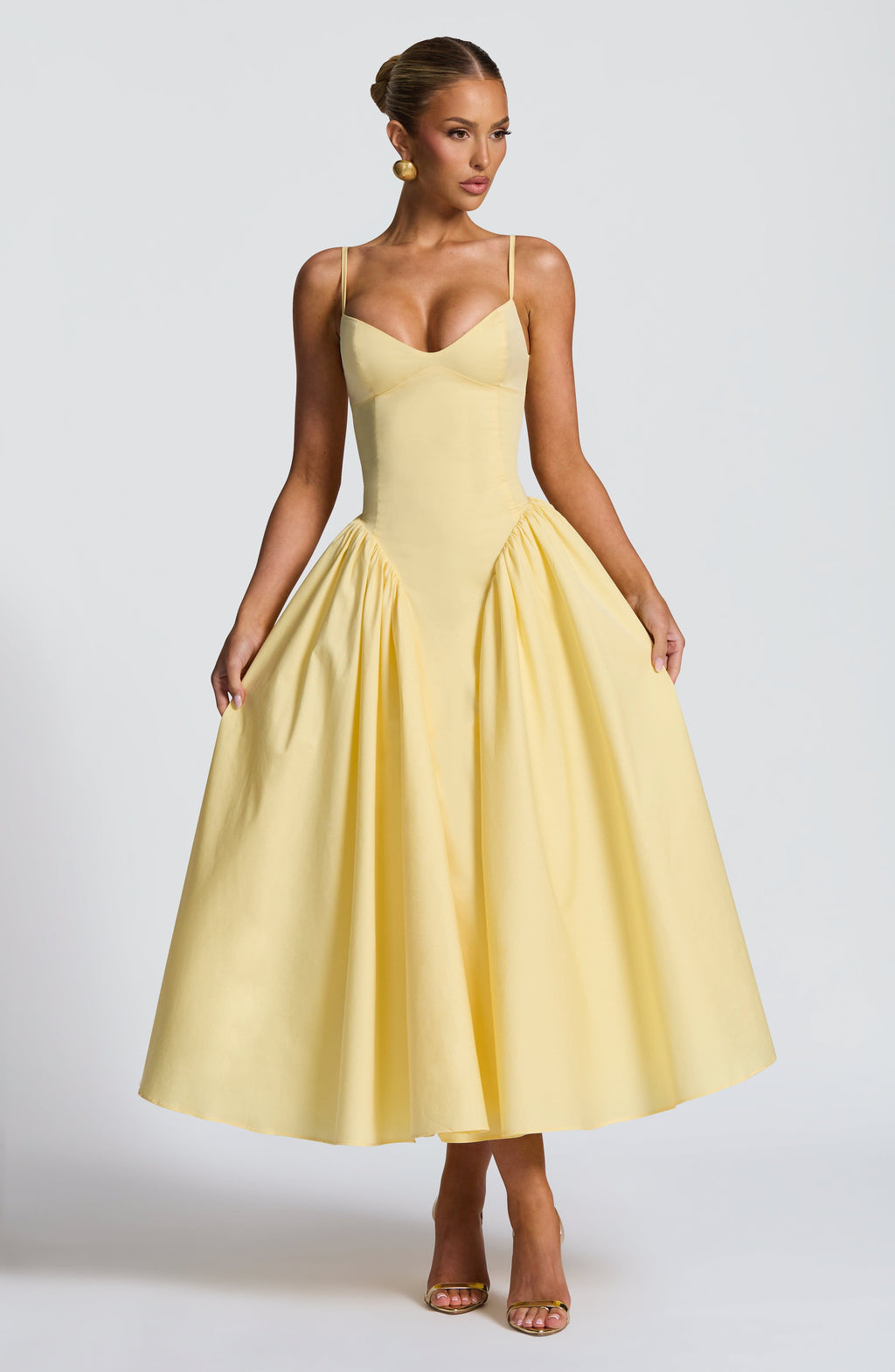 Vestido Emma™ amarillo limón con corsé, foto 7