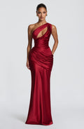 Vestido de graduación largo rojo asimétrico - Elvira™ Ana Ibiza