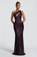 Vestido de graduación largo morado asimétrico - Elvira™ Ana Ibiza