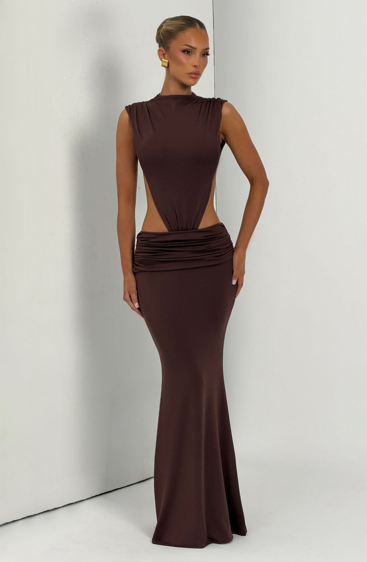 Vestido Fernanda™ ciruela con fruncido favorecedor, foto 9