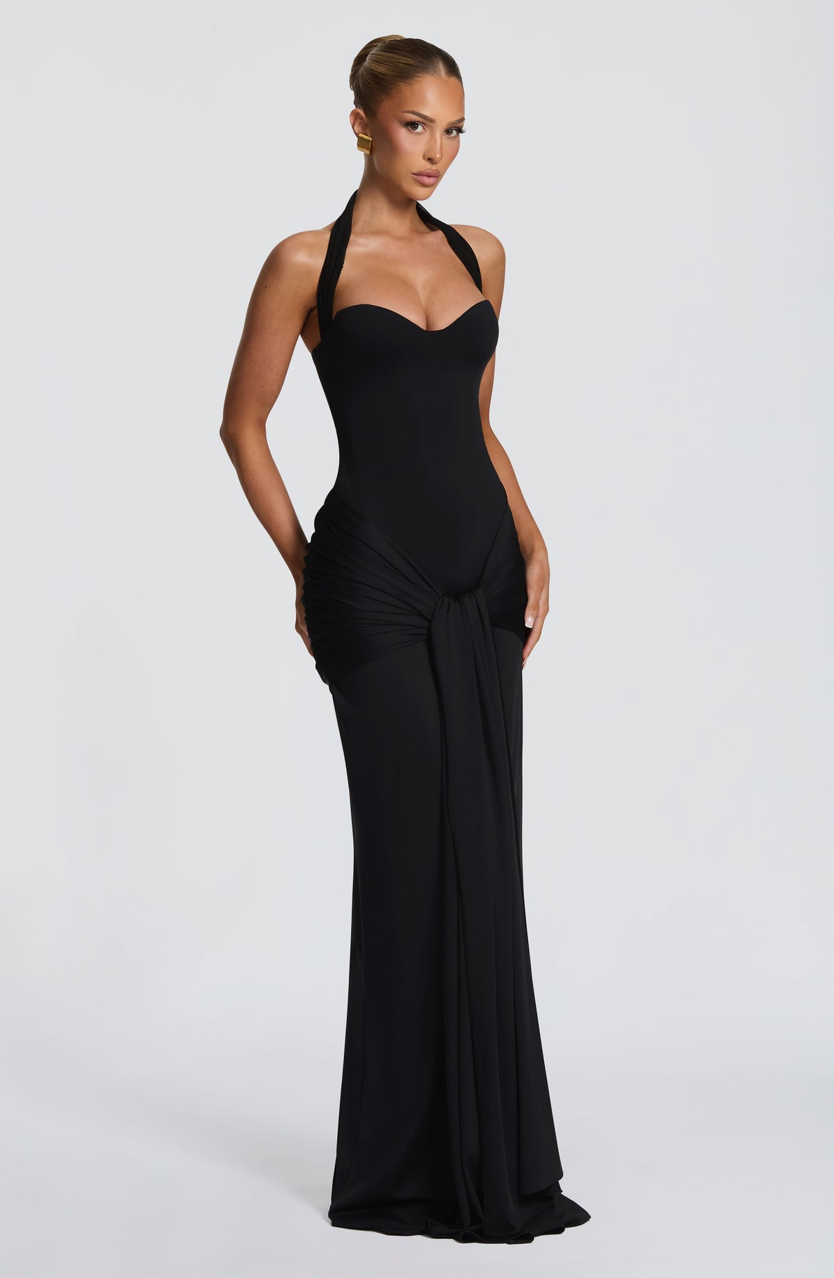 Vestido de evento Gema™ negro con palabra de honor, foto 4
