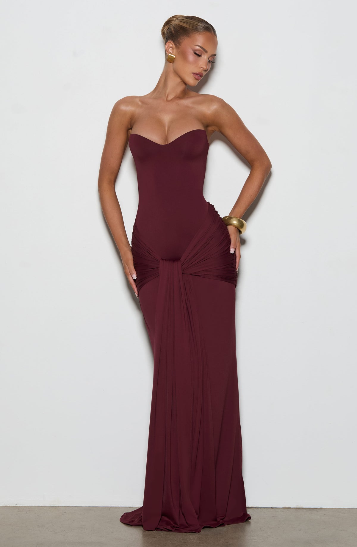 Vestido Gema™ cereza con palabra de honor, foto 9