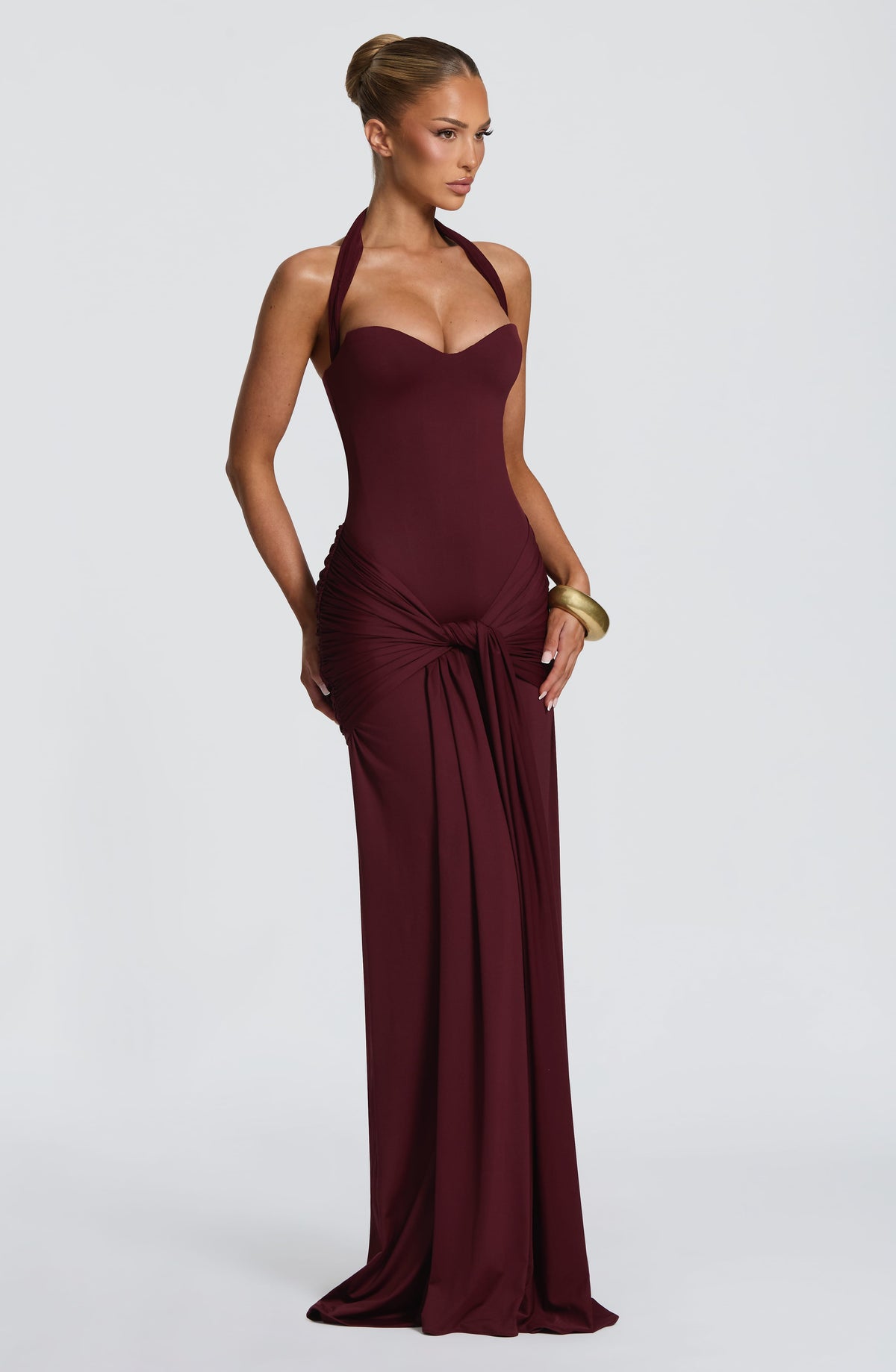 Vestido de evento Gema™ cereza con palabra de honor, foto 4