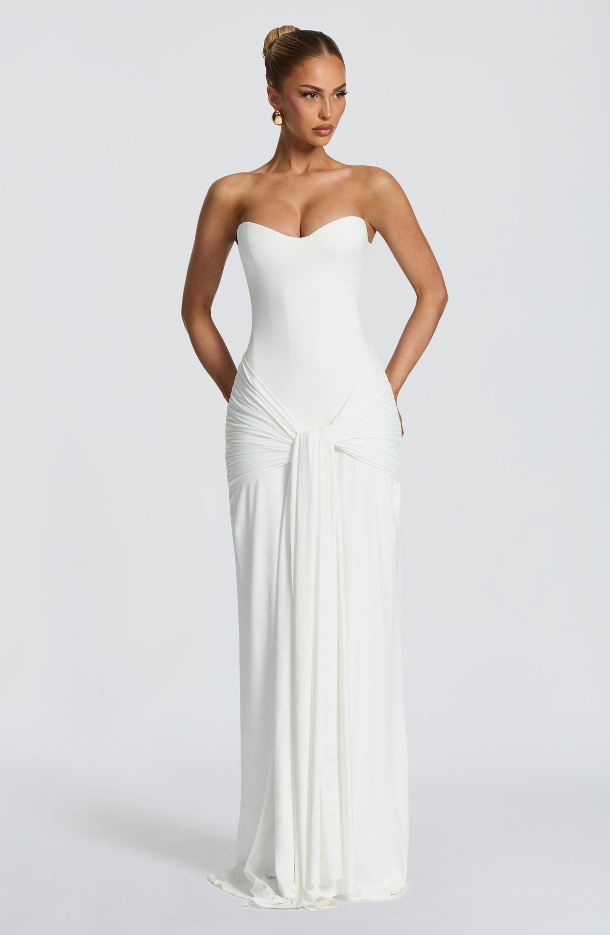 Vestido Gema™ marfil con corsé, foto 13