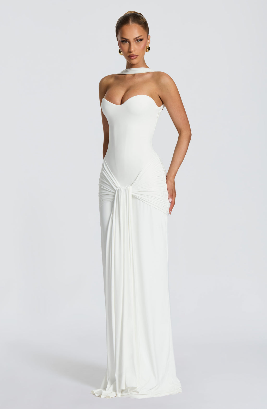 Vestido Gema™ marfil con palabra de honor, foto 9