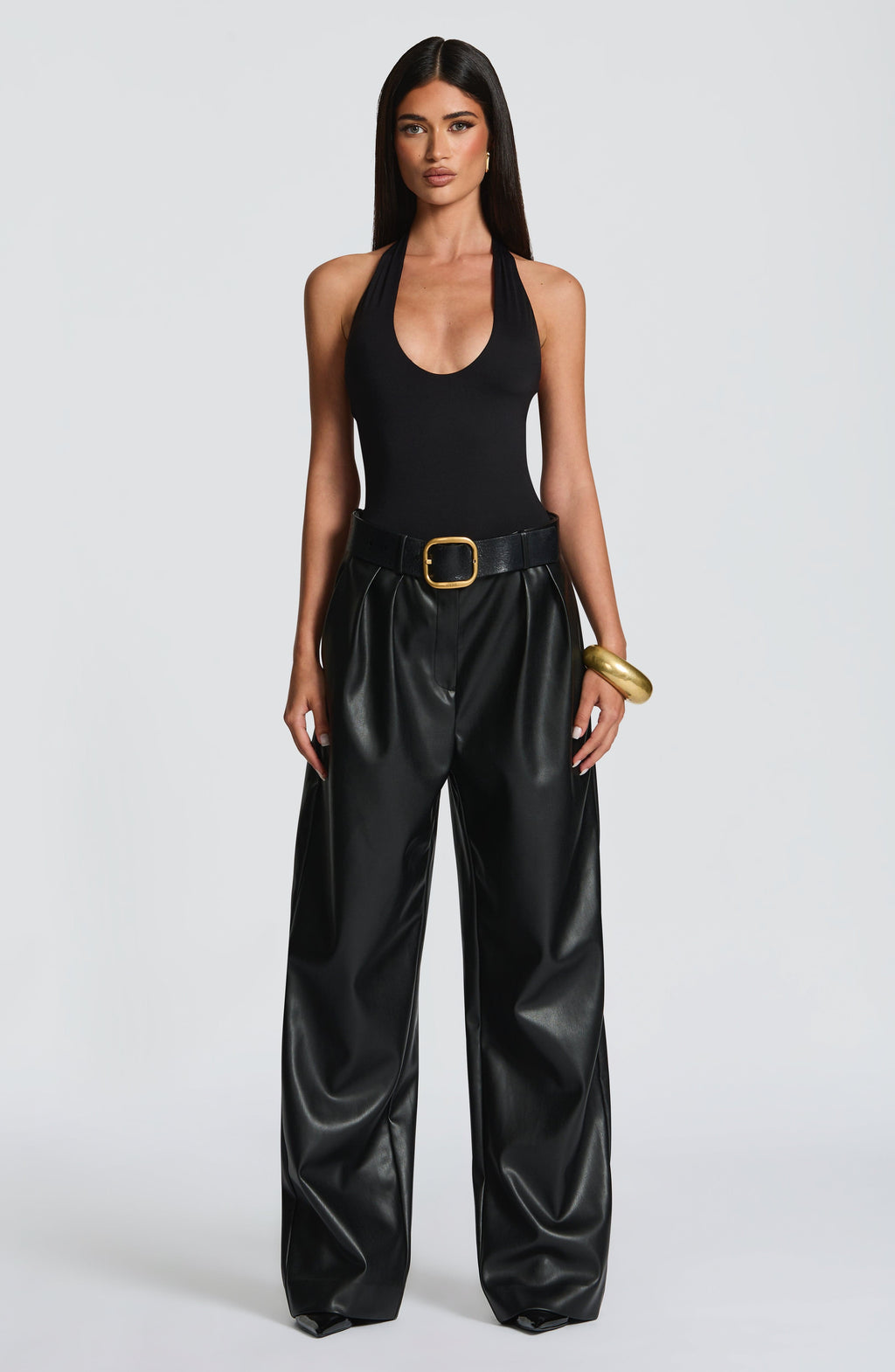 Pantalón de polipiel negro de fiesta - Gloria™ Ana Ibiza