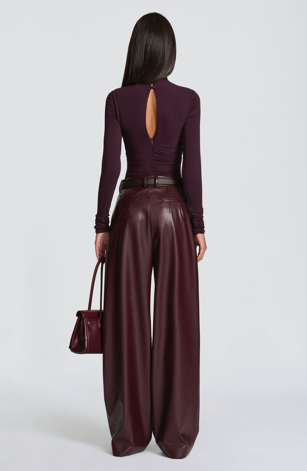 Gloria™ en morado, pantalón de polipiel