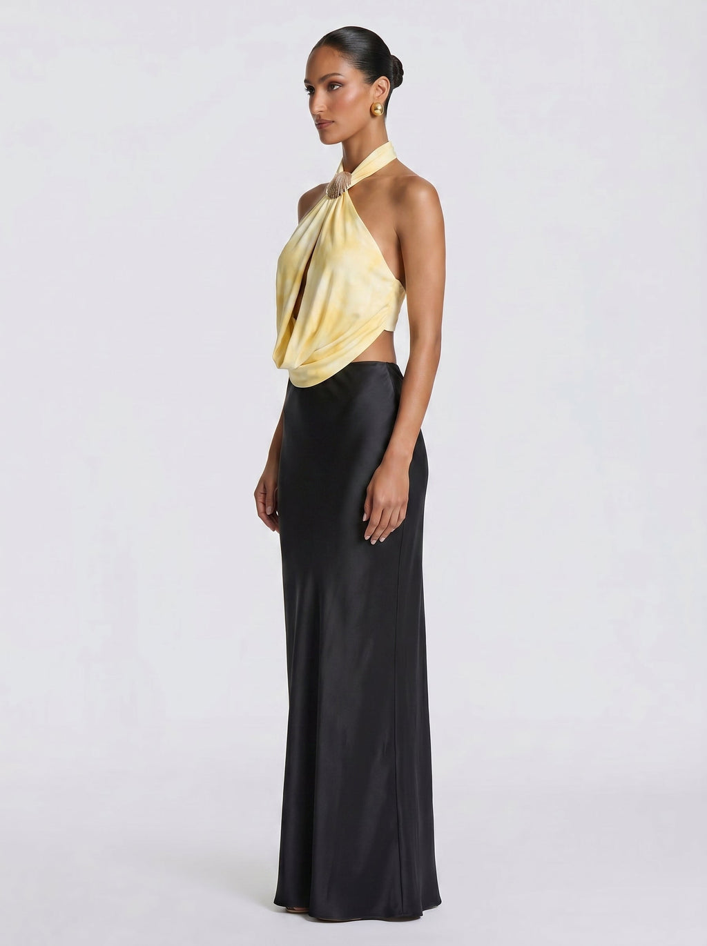 Conjunto de satén amarillo Inma™ para un bautizo, foto 5