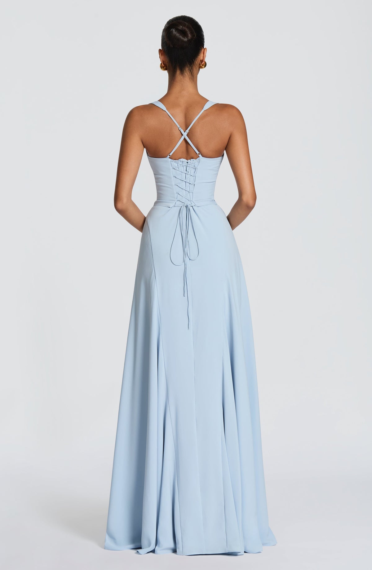 Vestido de evento Irene™ azul glaciar con corsé, foto 4