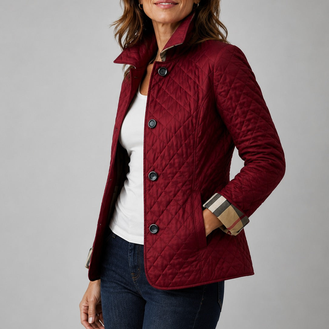 Chaqueta acolchada ligera burdeos de mujer - Jimena™ Ana Ibiza