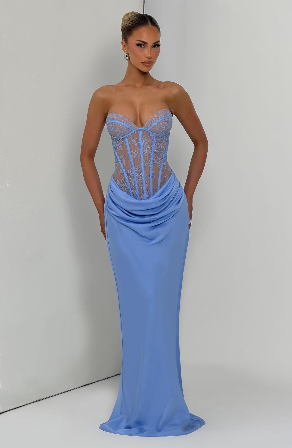 Vestido Catalina™ celeste con corsé, foto 13