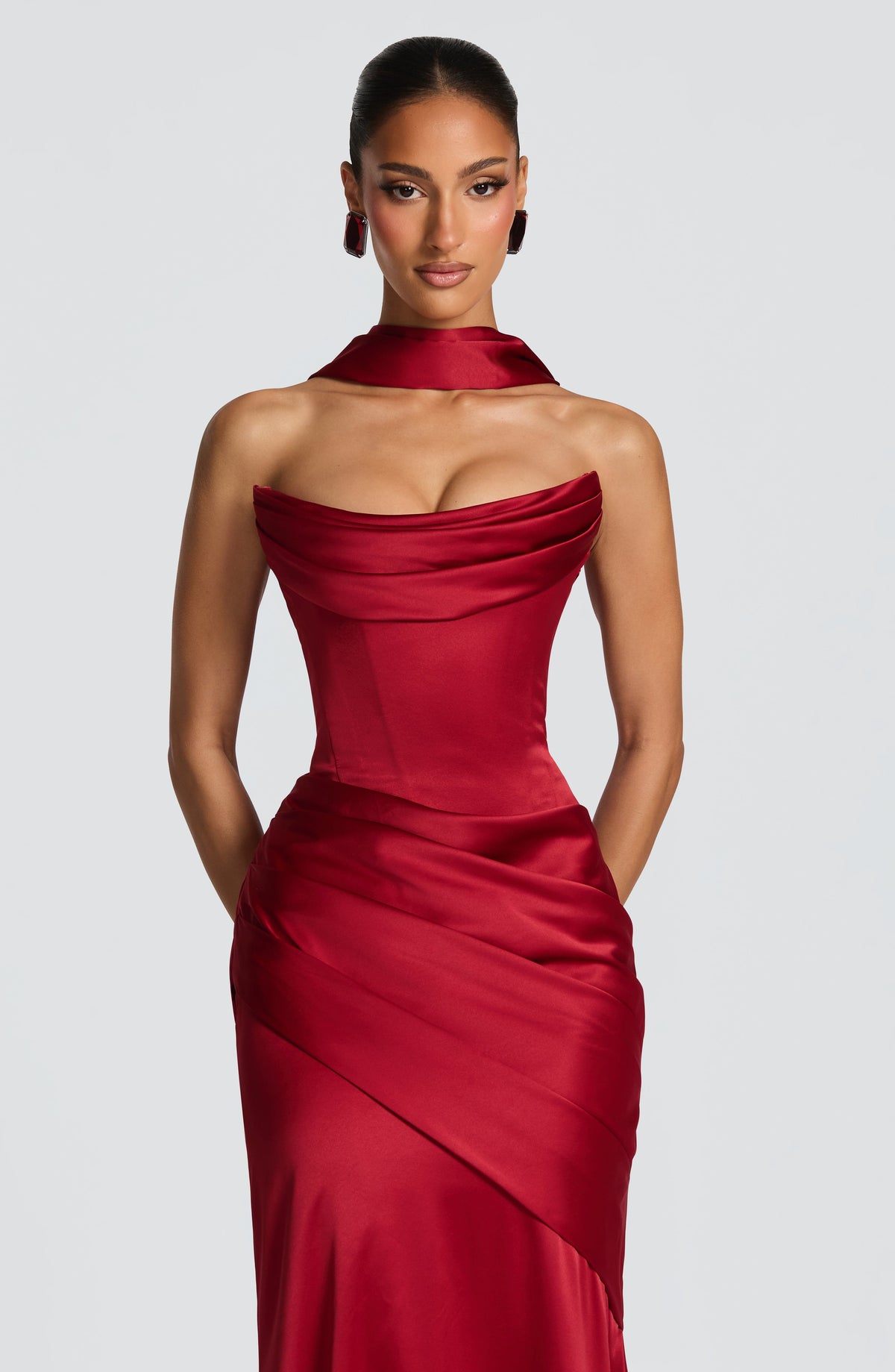 Vestido Cristina™ rojo con corsé, foto 7