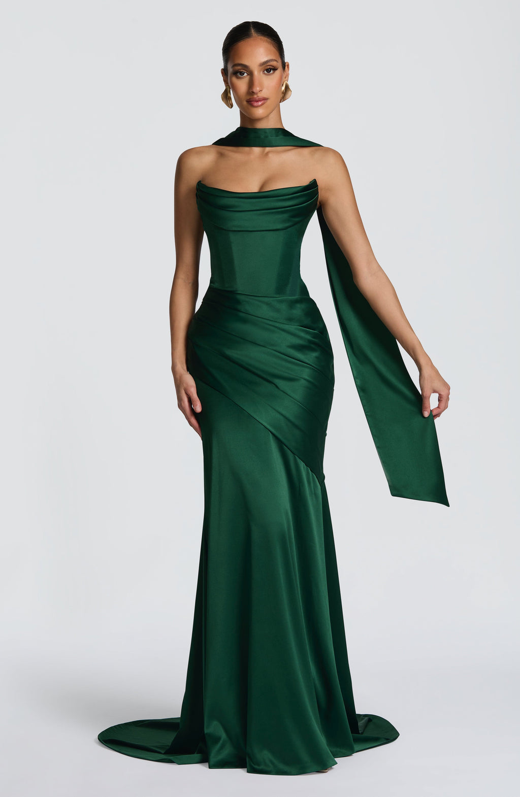 Cristina™ esmeralda: vestido largo para una cena de gala, foto 5