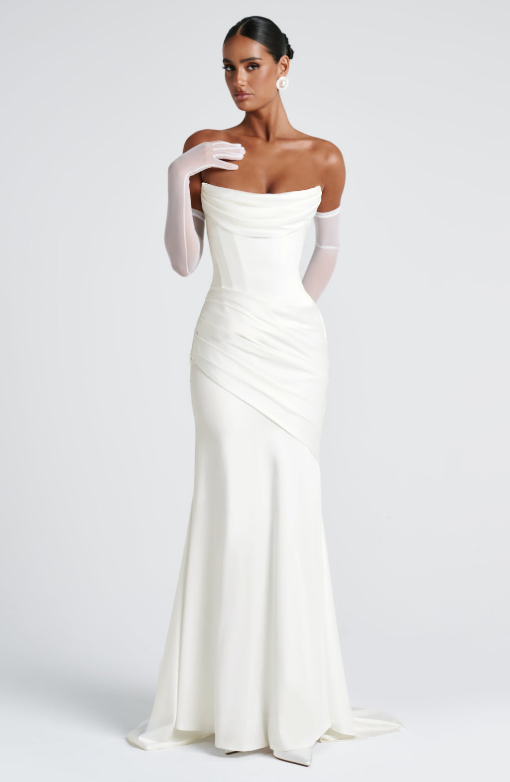 Vestido Cristina™ marfil con corsé, foto 7
