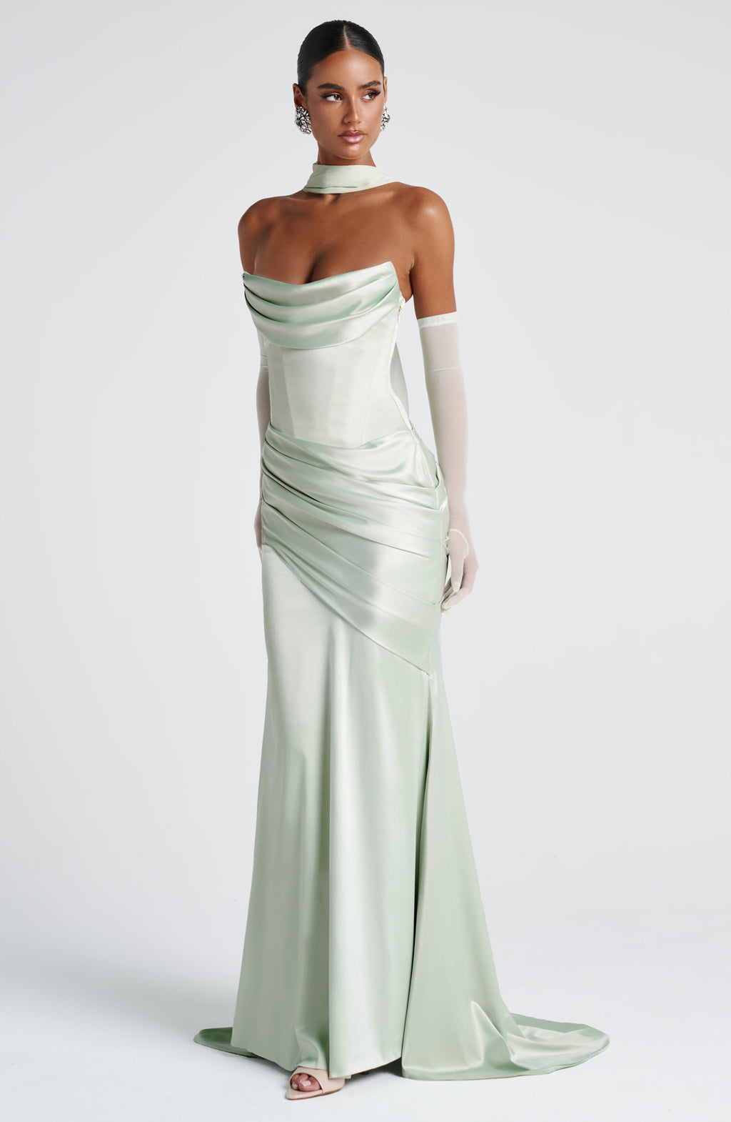 Cristina™ menta: vestido largo para una cena de gala, foto 5