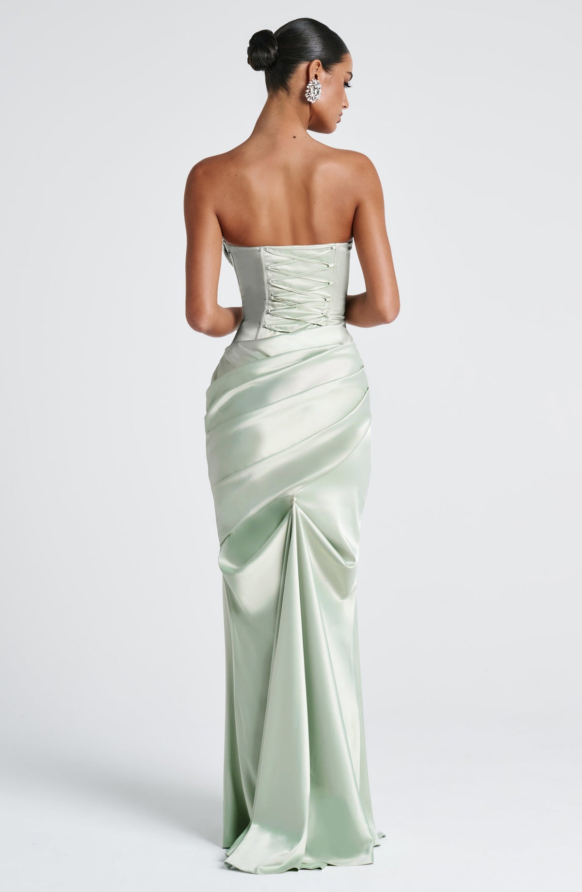 Vestido Cristina™ menta con escote drapeado, foto 11