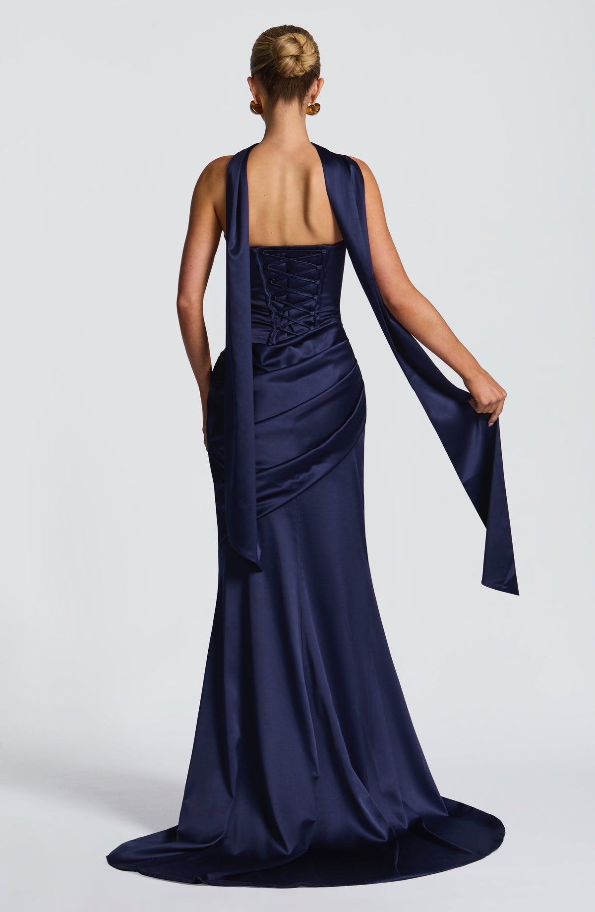 Vestido Cristina™ azul marino con corsé, foto 7