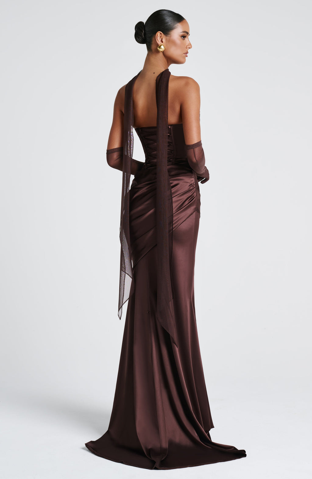Vestido Cristina™ ciruela con escote drapeado, foto 11