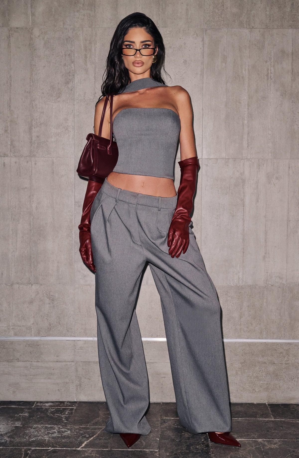 Clara™ en gris, pantalón de sastre
