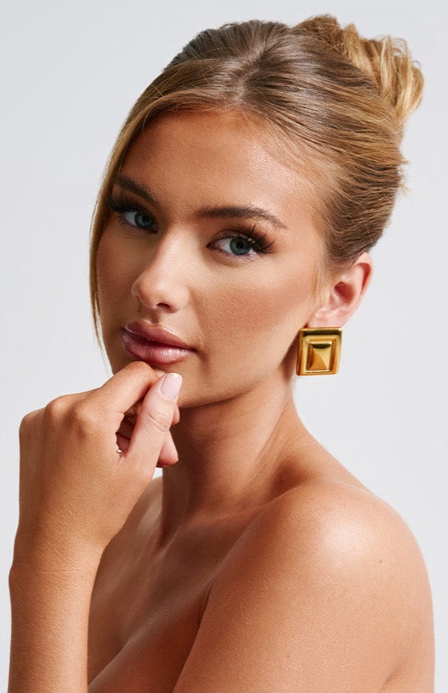 Lola™ - Pendientes Cuadrados Dorados