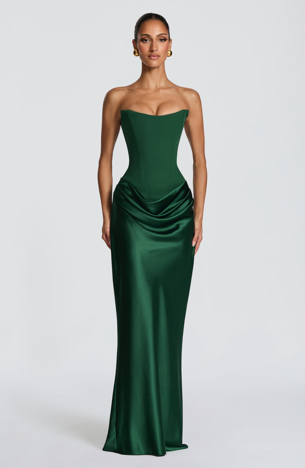Vestido Marta™ esmeralda con corsé, foto 7