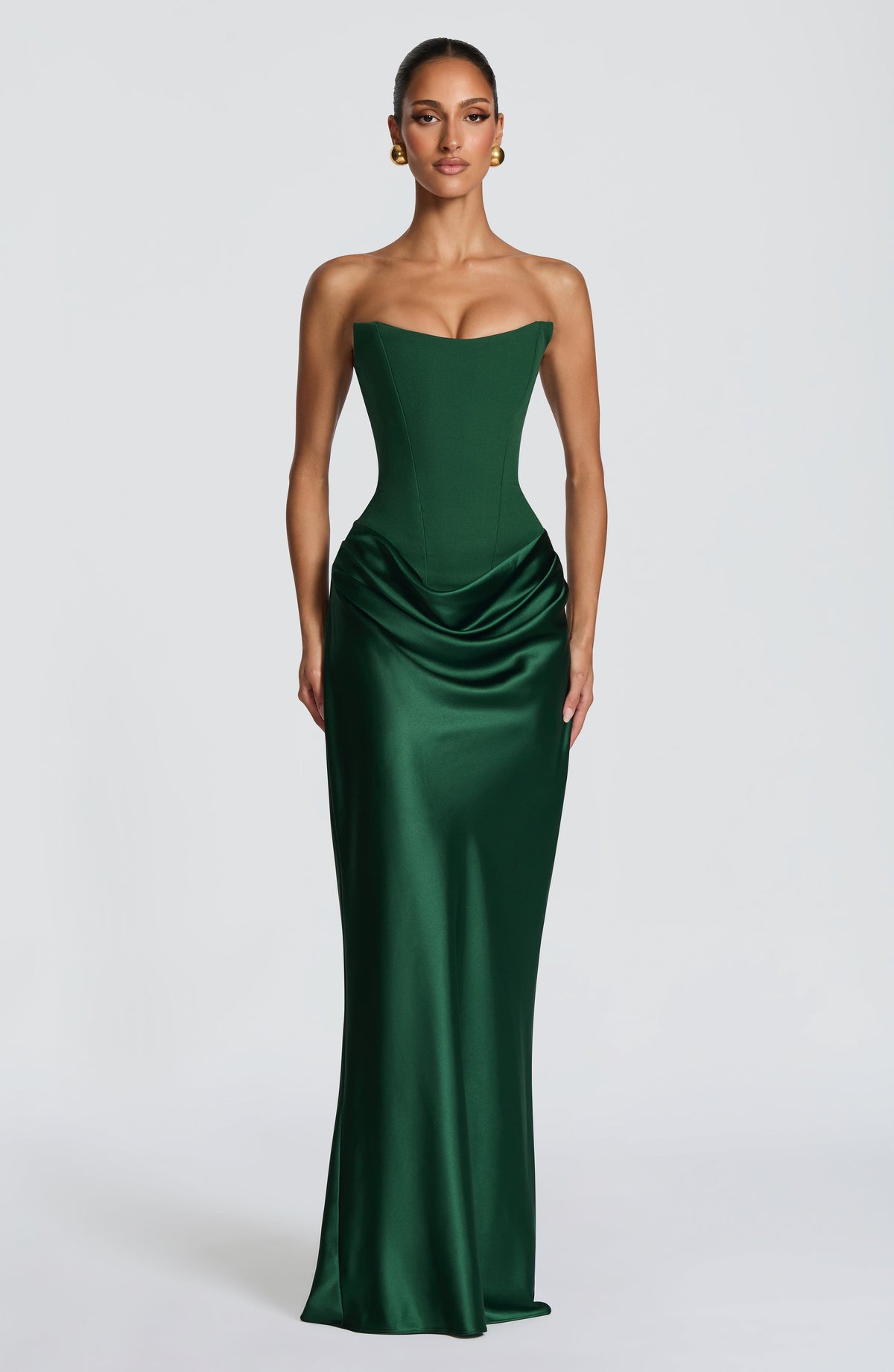 Vestido Marta™ esmeralda con corsé, foto 7