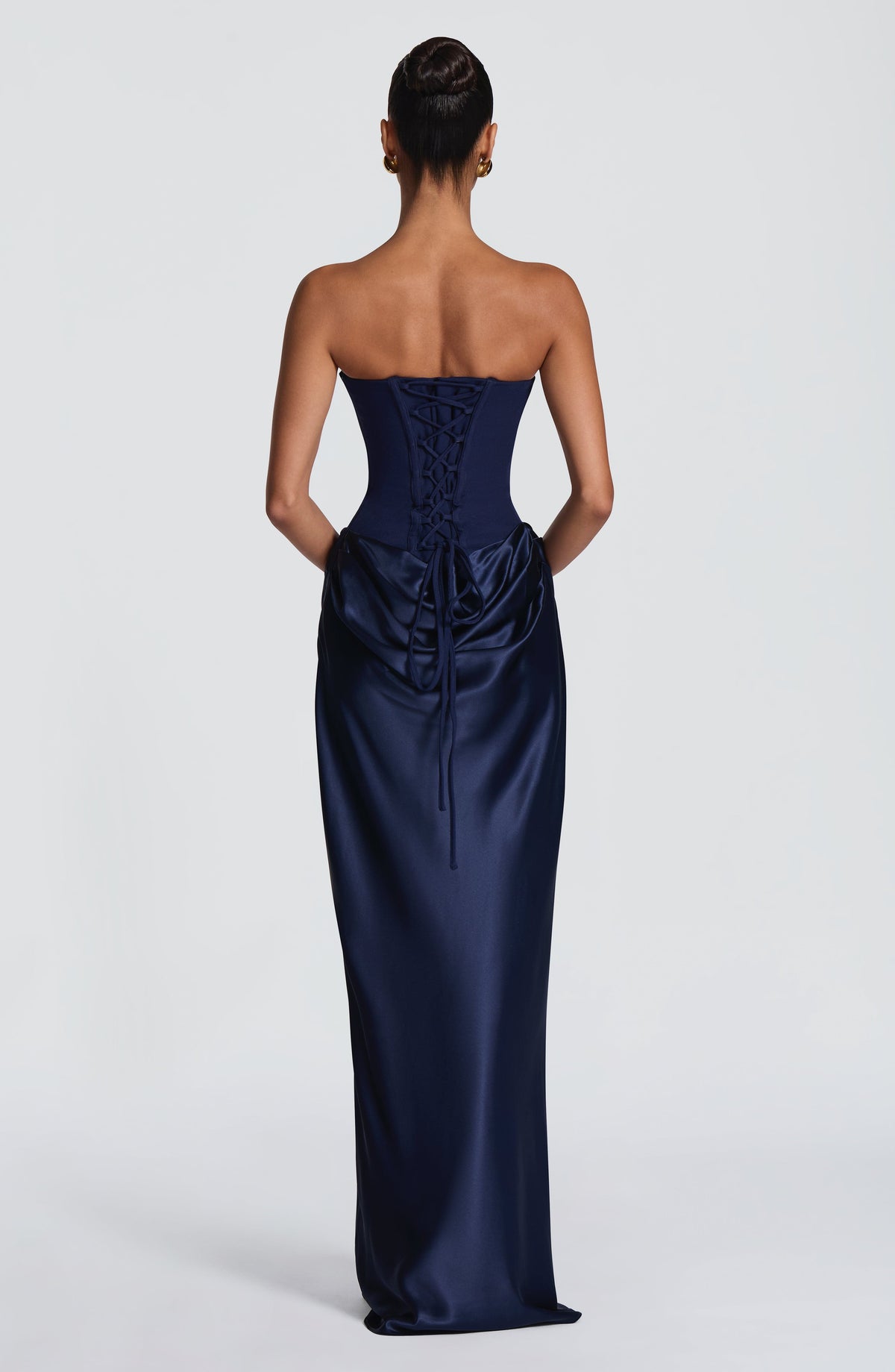 Vestido de evento Marta™ azul marino con palabra de honor, foto 4