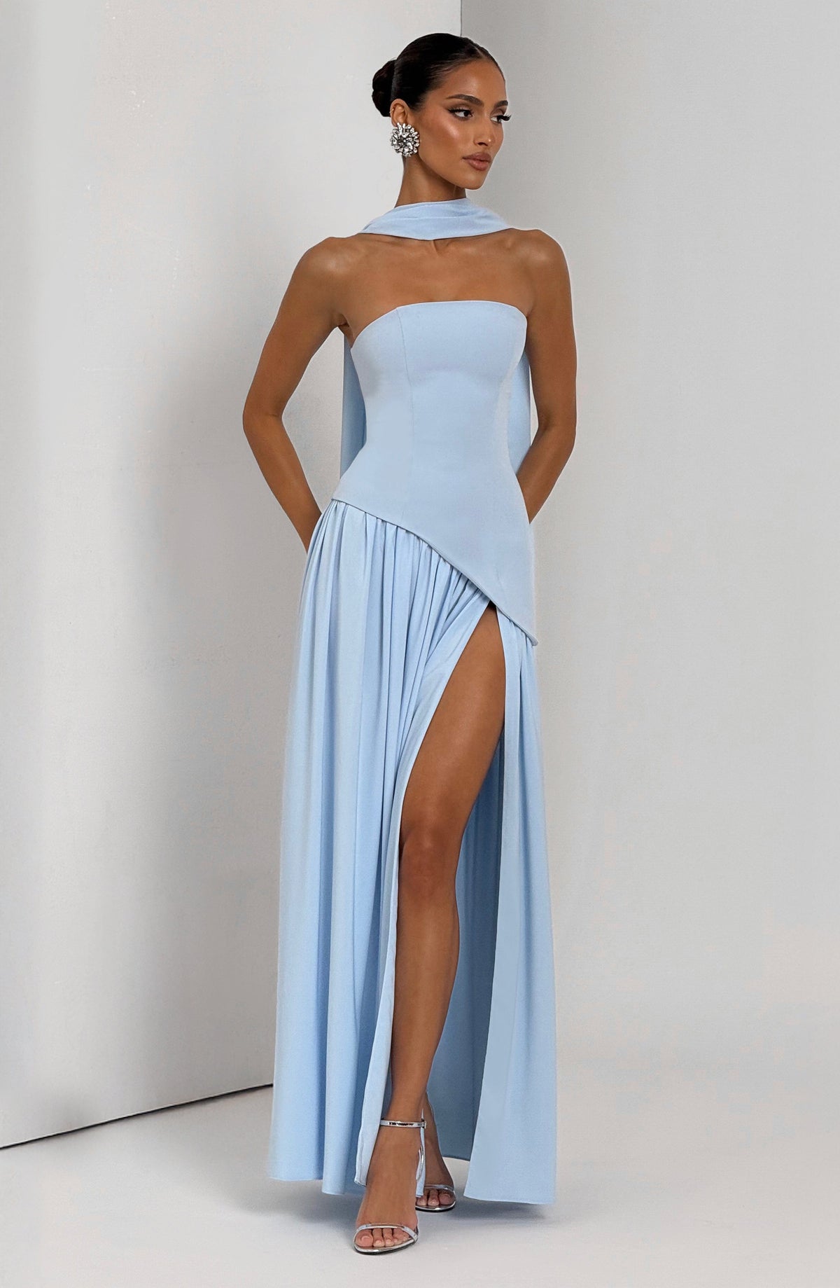 Vestido Malena™ azul bebé con corsé, foto 13