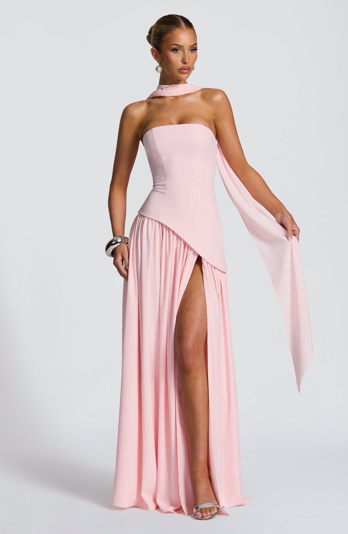 Vestido Malena™ rosa con abertura en la pierna, foto 11