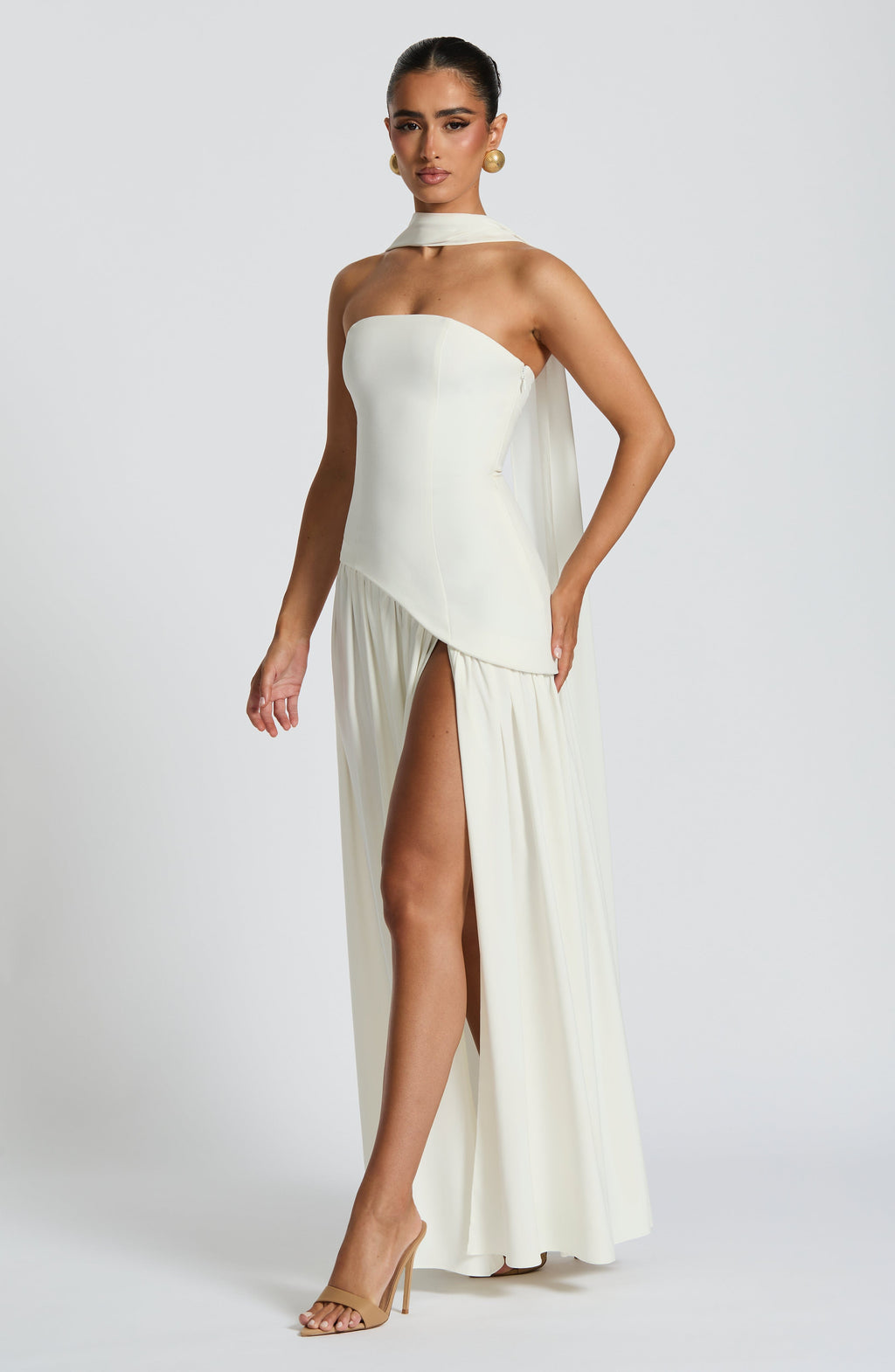 Malena™ marfil: vestido largo para una graduación, foto 5