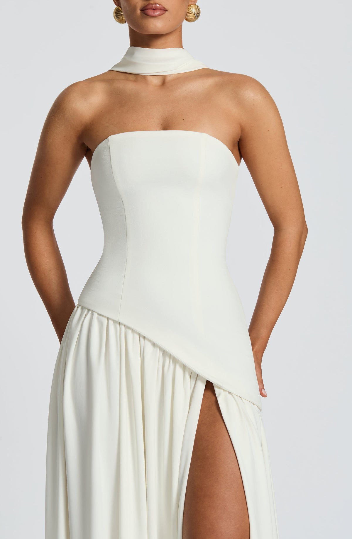 Vestido Malena™ marfil con corsé, foto 7