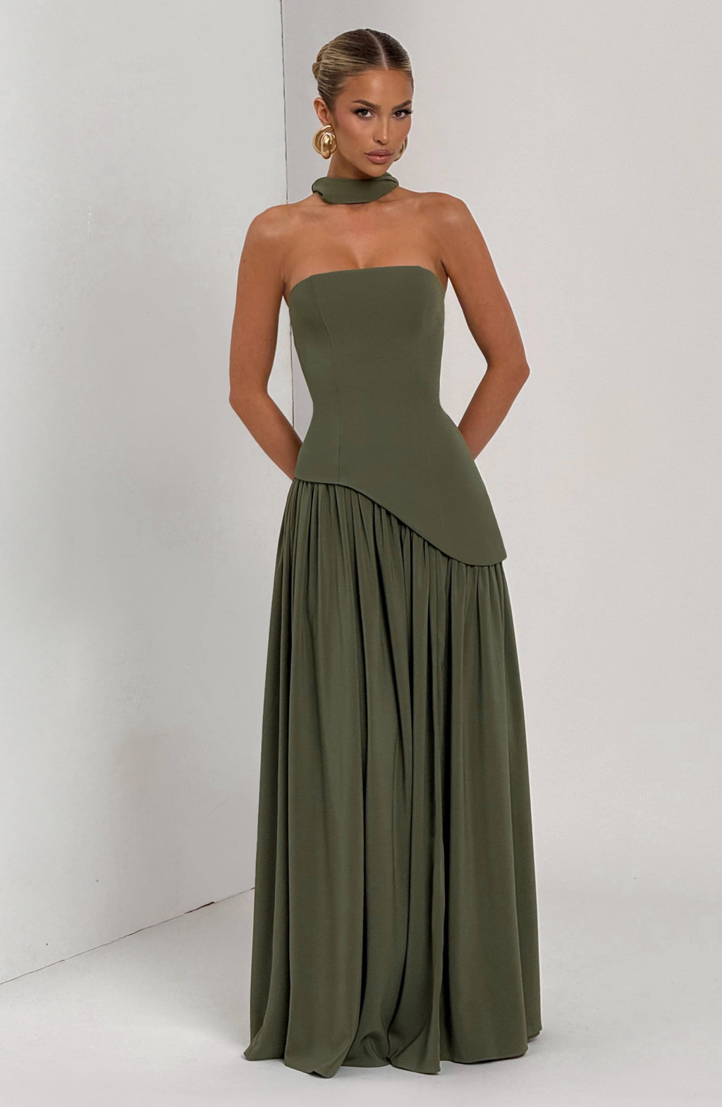 Vestido Malena™ caqui con corsé, foto 7