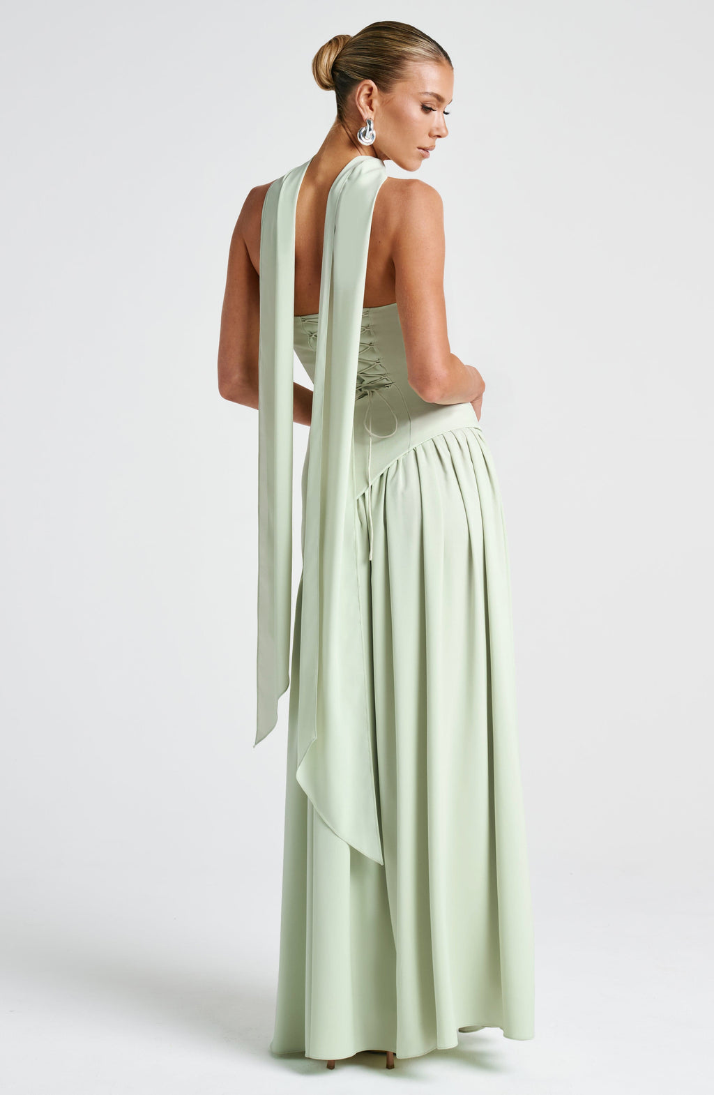 Malena™ menta: vestido largo para una boda de tarde, foto 5