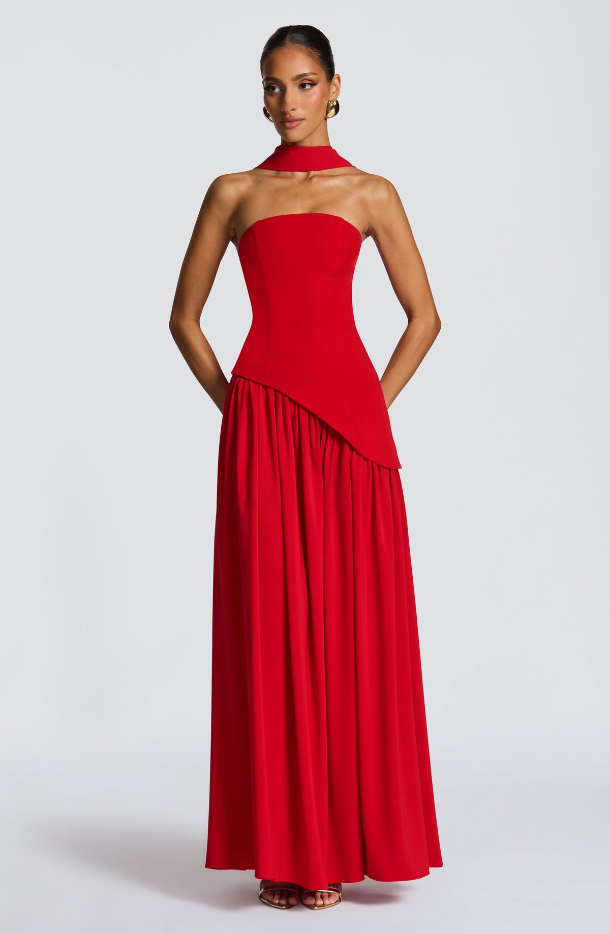 Vestido Malena™ rojo con palabra de honor, foto 9