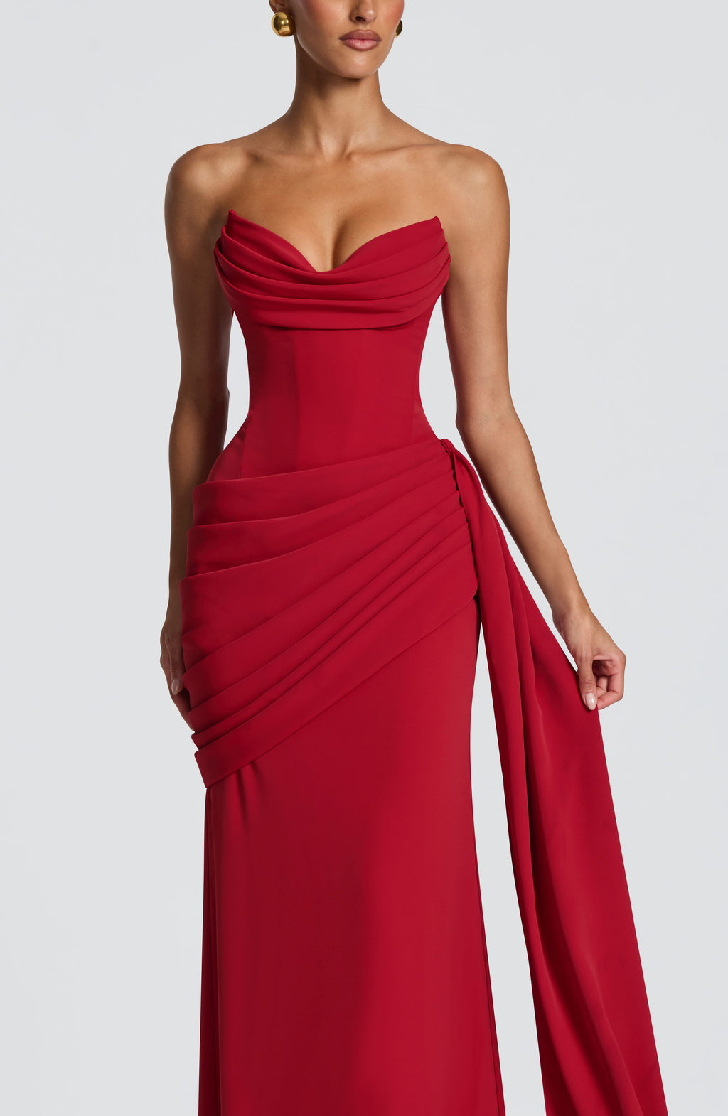 Marisa™ rojo: vestido largo para una boda de noche, foto 5