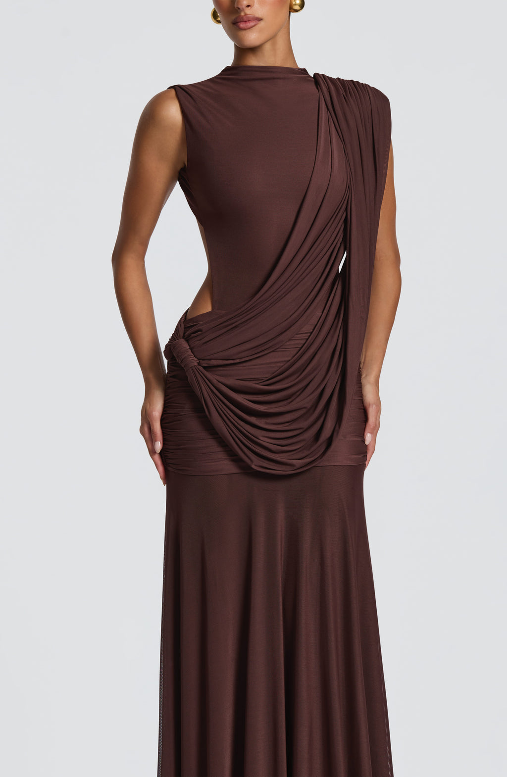 Vestido Mireya™ ciruela con fruncido favorecedor, foto 7
