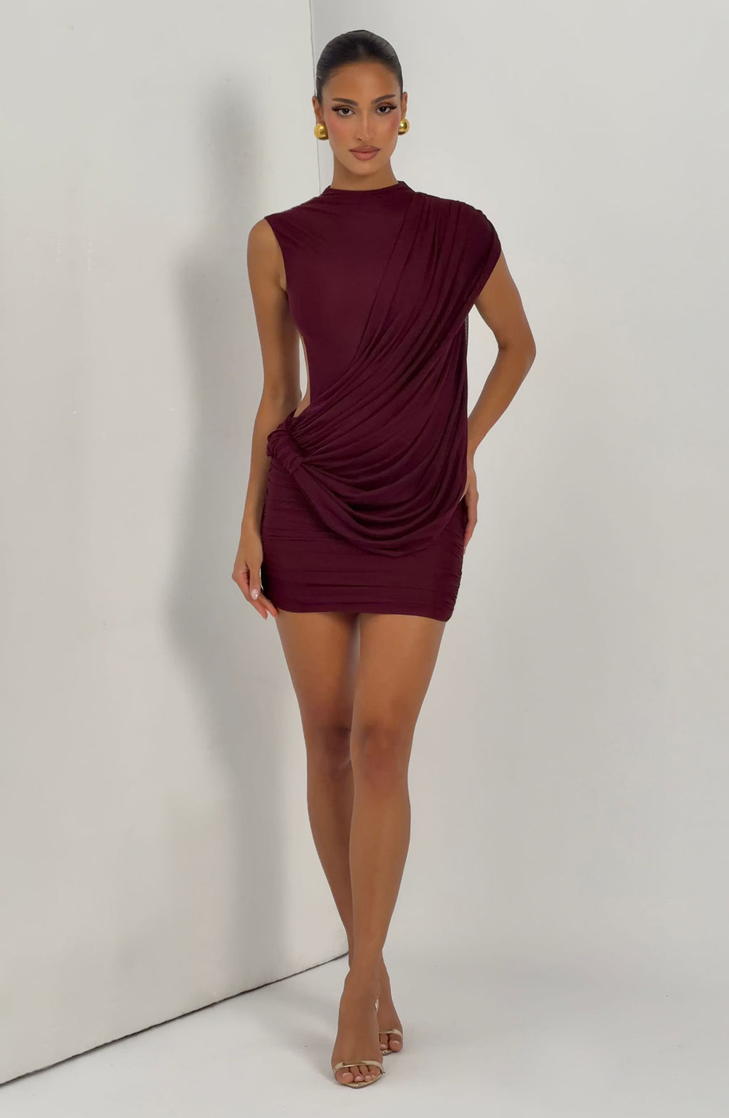Vestido Mireya™ cereza con fruncido favorecedor, foto 7
