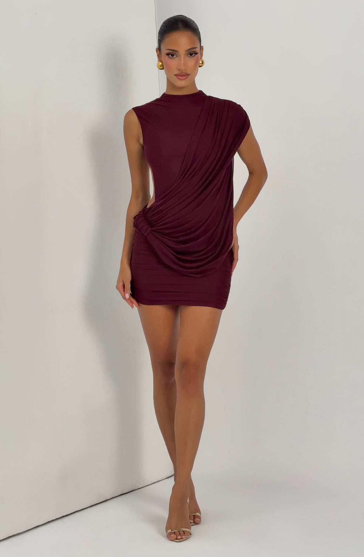 Vestido Mireya™ cereza con fruncido favorecedor, foto 7