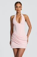 Vestido corto de cóctel rosa halter - Noelia™ Ana Ibiza