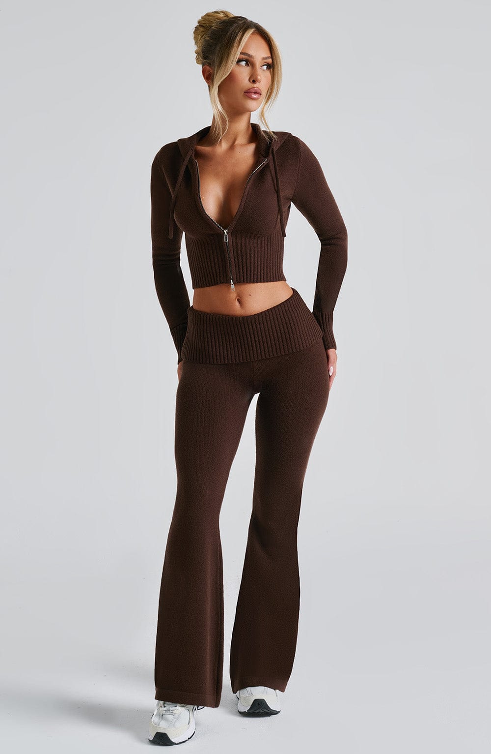 Paula™ - Pantalón de Punto Chocolate