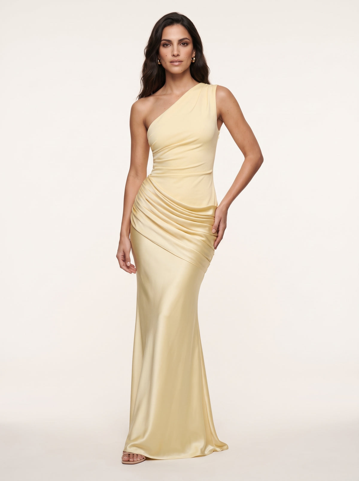 Sabina™ - Vestido Largo de Satén Limón