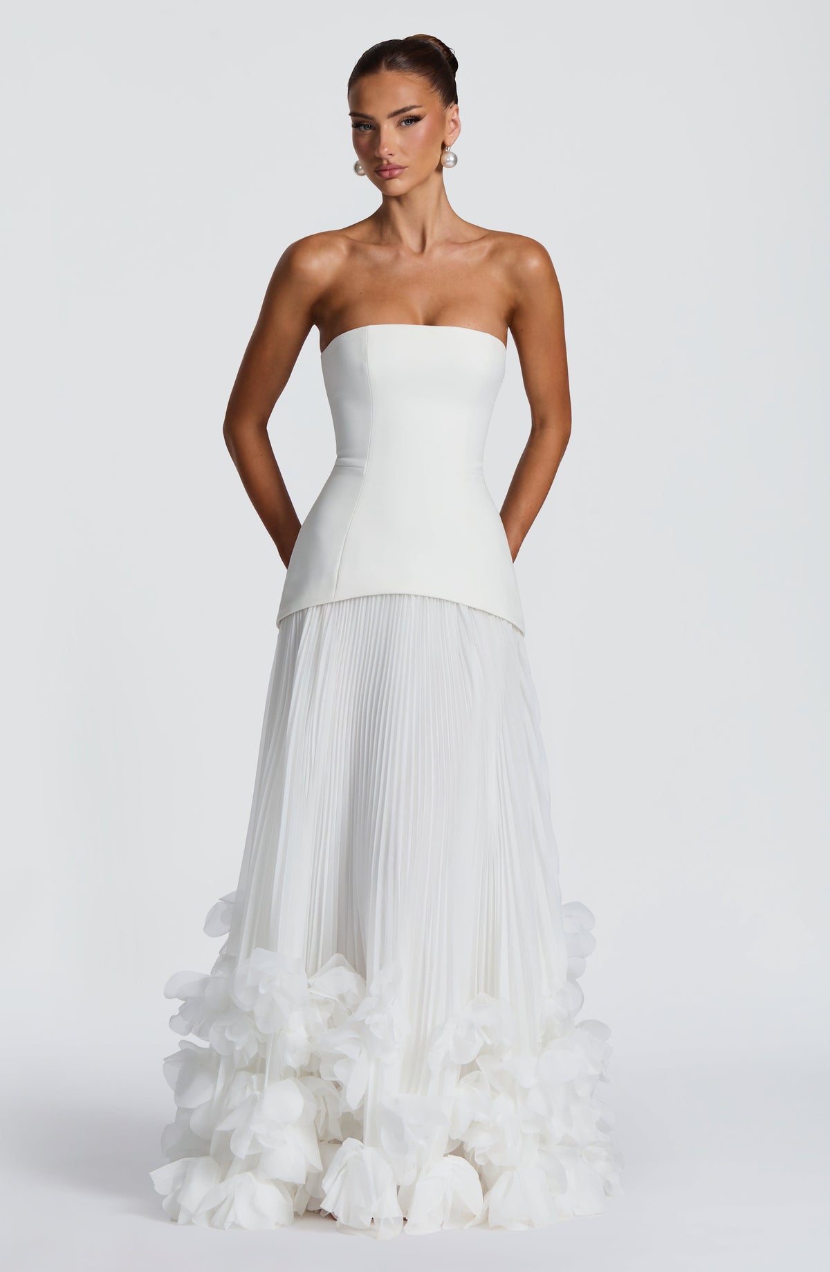 Vestido Serena™ marfil con palabra de honor, foto 11