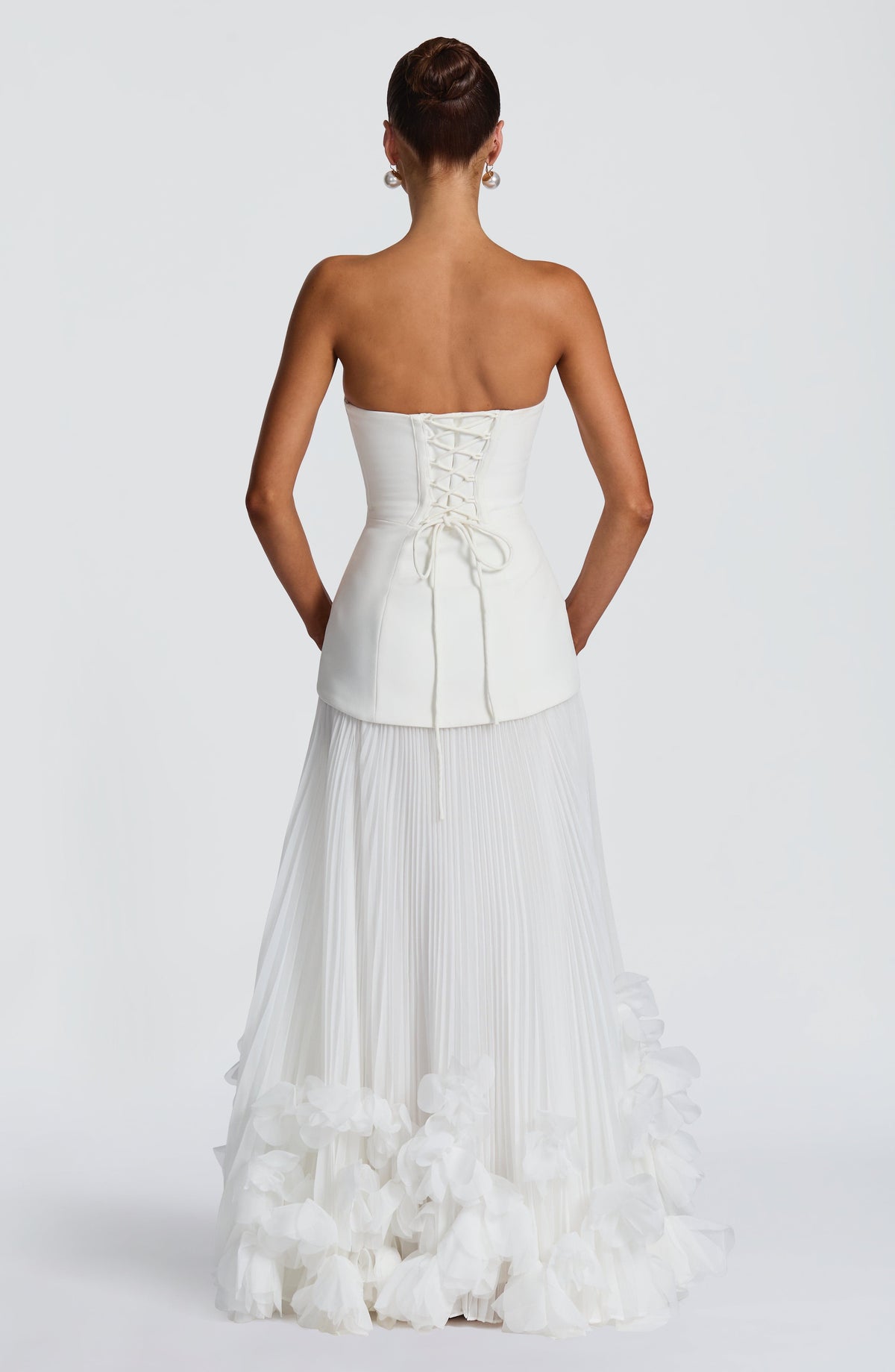 Vestido de evento Serafina™ marfil con palabra de honor, foto 4