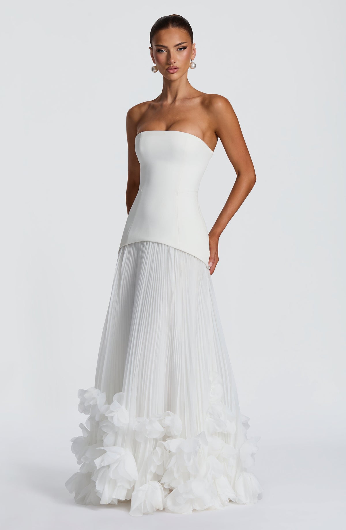 Vestido Serena™ marfil con palabra de honor, foto 13