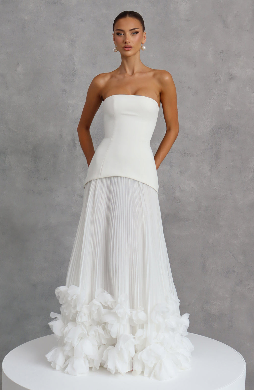 Vestido Serena™ marfil con palabra de honor, foto 7